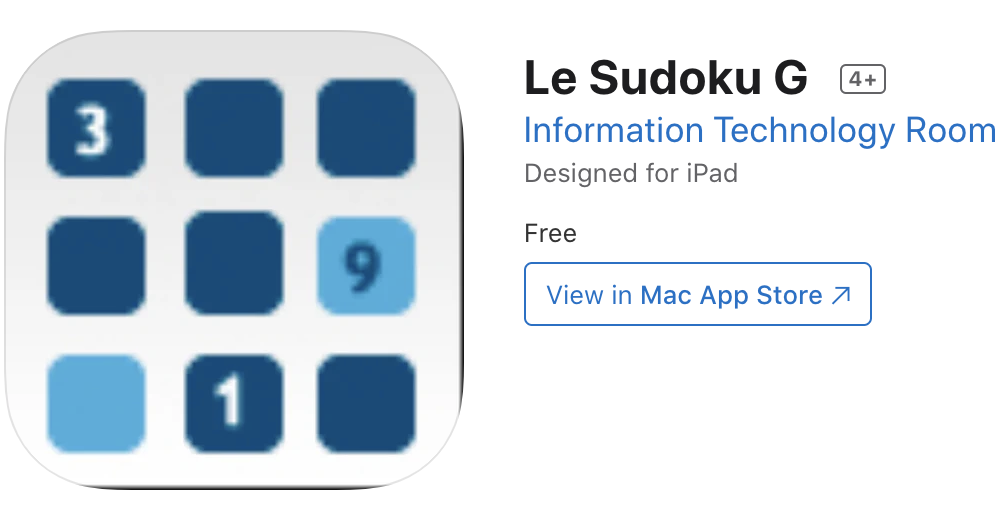 sudoku sur iPhone